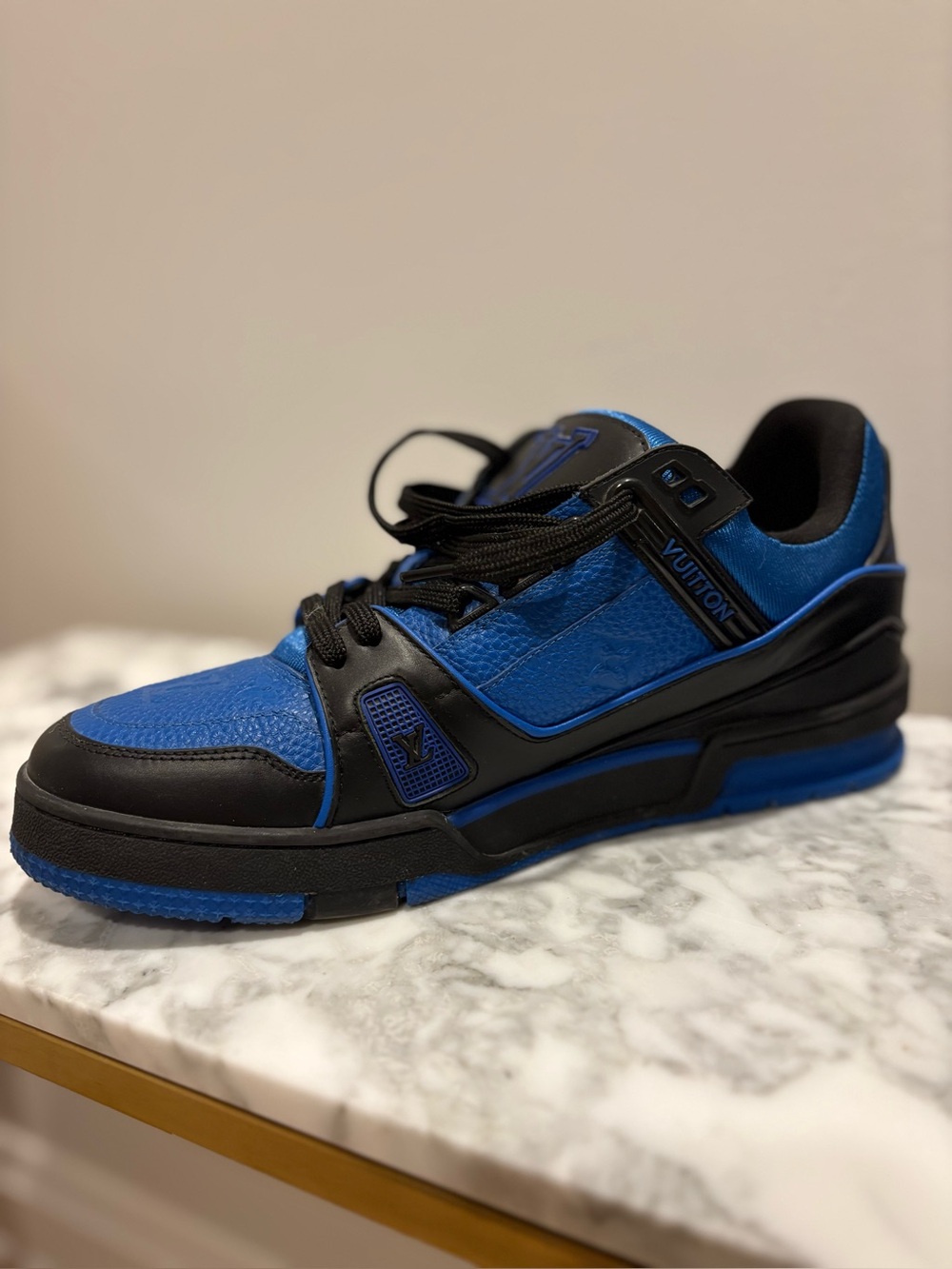 Louis Vuitton Men’s Royal Blue and Black Low-Top Sneaker